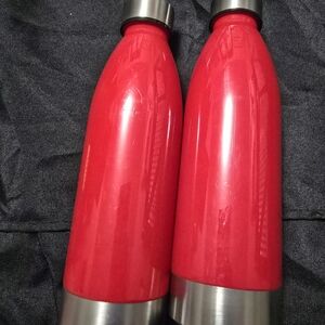 Mainstays Red Stainless Steel Water Bottle Set